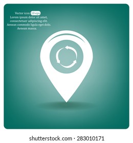 Map pointer flat icon. Vector Eps 10