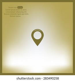 Map pointer flat icon, vector illustration