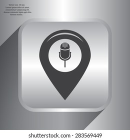 Map pointer flat icon. Vector Eps 10