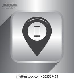 Map pointer flat icon. Vector Eps 10