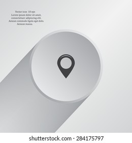 Map pointer flat icon, vector illustratio