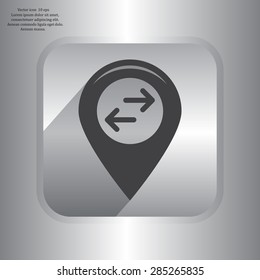 Map pointer flat icon. Vector Eps 10