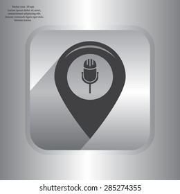 Map pointer flat icon. Vector Eps 10