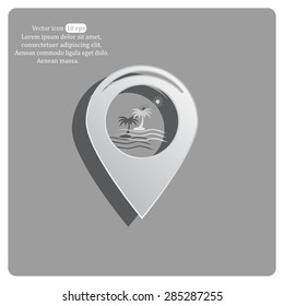 Map pointer flat icon. Vector Eps 10