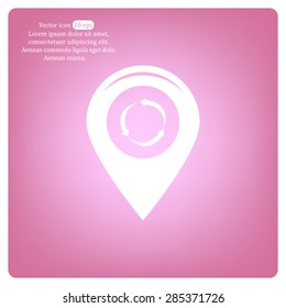 Map pointer flat icon. Vector Eps 10