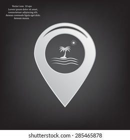 Map pointer flat icon. Vector Eps 10