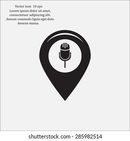 Map pointer flat icon. Vector Eps 10