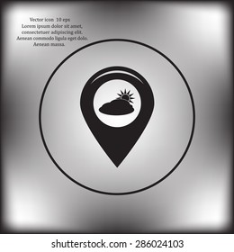 Map pointer flat icon. Vector Eps 10