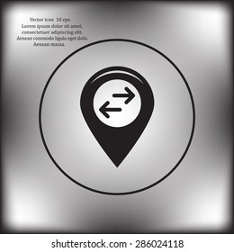 Map pointer flat icon. Vector Eps 10