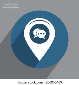 Map pointer flat icon. Vector Eps 10