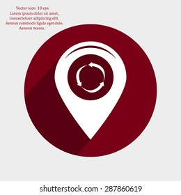 Map pointer flat icon. Vector Eps 10