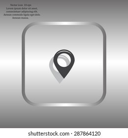 Map pointer flat icon, vector illustratio