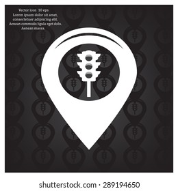 Map pointer flat icon. Vector Eps 10