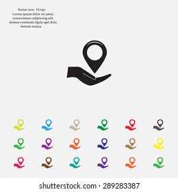 Map pointer flat icon, vector illustratio