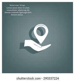 Map pointer flat icon, vector illustratio