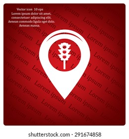 Map pointer flat icon. Vector Eps 10