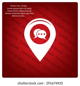 Map pointer flat icon. Vector Eps 10