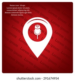 Map pointer flat icon. Vector Eps 10