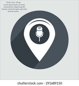 Map pointer flat icon. Vector Eps 10