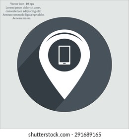 Map pointer flat icon. Vector Eps 10