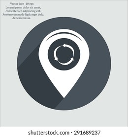 Map pointer flat icon. Vector Eps 10