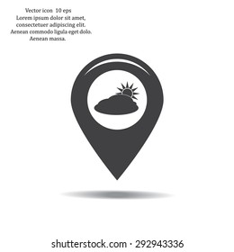 Map pointer flat icon. Vector Eps 10