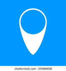 Map pointer flat icon, vector illustration. Flat design style.