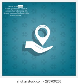 Map pointer flat icon, vector illustratio