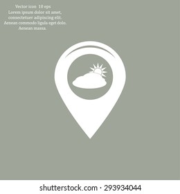 Map pointer flat icon. Vector Eps 10