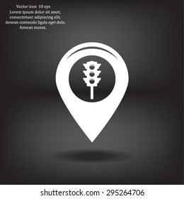 Map pointer flat icon. Vector Eps 10