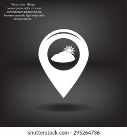 Map pointer flat icon. Vector Eps 10