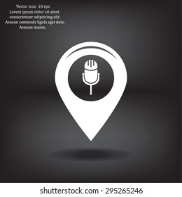 Map pointer flat icon. Vector Eps 10