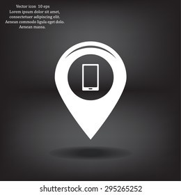 Map pointer flat icon. Vector Eps 10