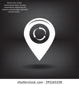 Map pointer flat icon. Vector Eps 10