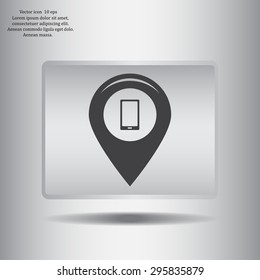 Map pointer flat icon. Vector Eps 10