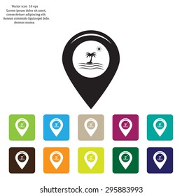 Map pointer flat icon. Vector Eps 10