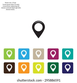 Map pointer flat icon, vector illustratio