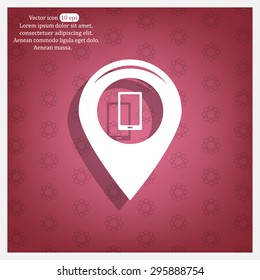 Map pointer flat icon. Vector Eps 10