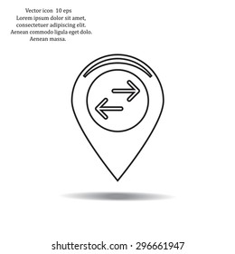 Map pointer flat icon. Vector Eps 10