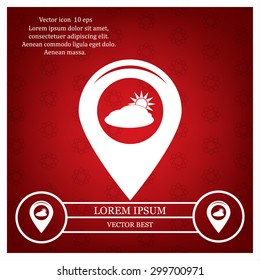 Map pointer flat icon. Vector Eps 10