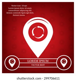 Map pointer flat icon. Vector Eps 10