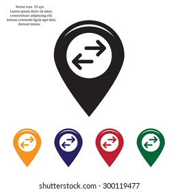 Map pointer flat icon. Vector Eps 10