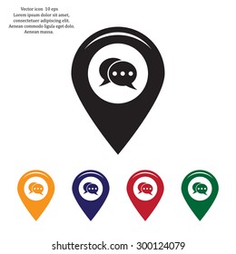 Map pointer flat icon. Vector Eps 10