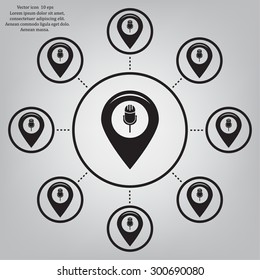 Map pointer flat icon. Vector Eps 10