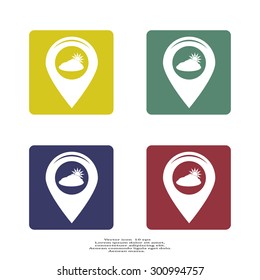 Map pointer flat icon. Vector Eps 10