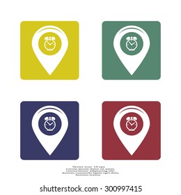 Map pointer flat icon. Vector Eps 10