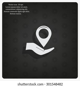 Map pointer flat icon, vector illustratio