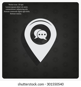 Map pointer flat icon. Vector Eps 10