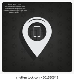 Map pointer flat icon. Vector Eps 10