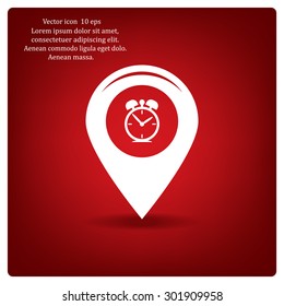 Map pointer flat icon. Vector Eps 10